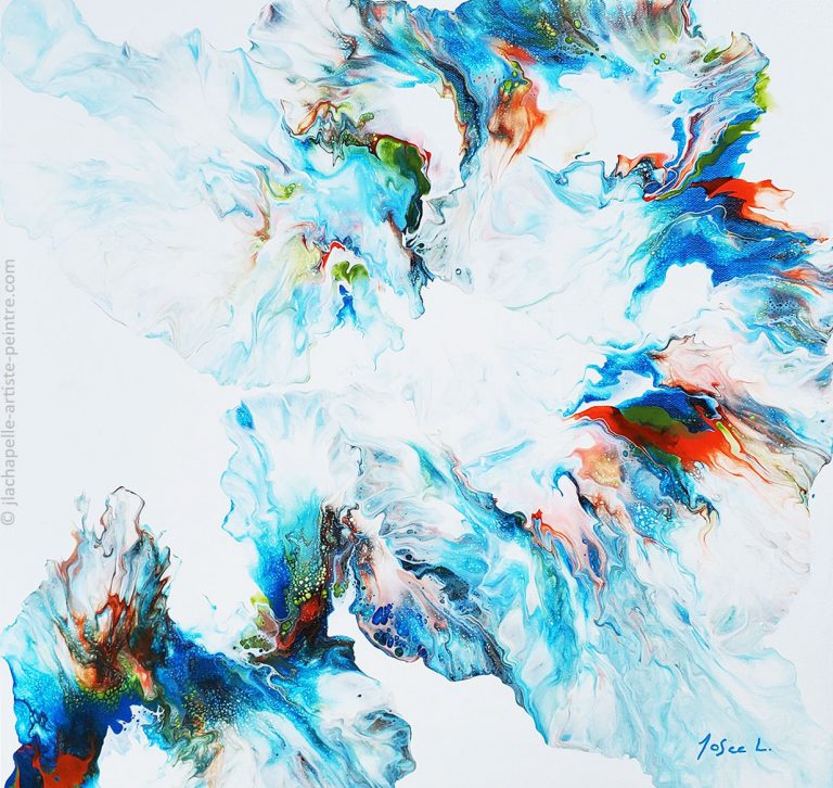 Tableau abstrait intitulé Épanouissement